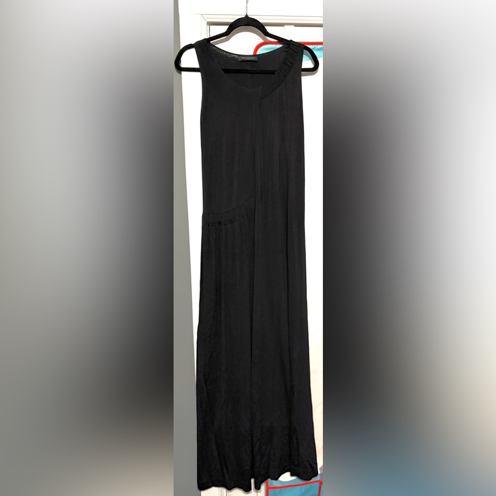 Piazza Sempione Black Ruched Maxi Dress size 38 (US 4)